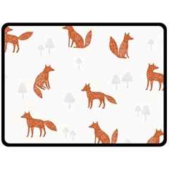 Fox Animal Wild Pattern Fleece Blanket (large) by Ket1n9