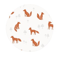 Fox Animal Wild Pattern Mini Round Pill Box by Ket1n9