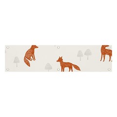 Fox Animal Wild Pattern Banner And Sign 4  X 1  by Ket1n9