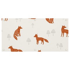 Fox Animal Wild Pattern Banner And Sign 4  X 2  by Ket1n9