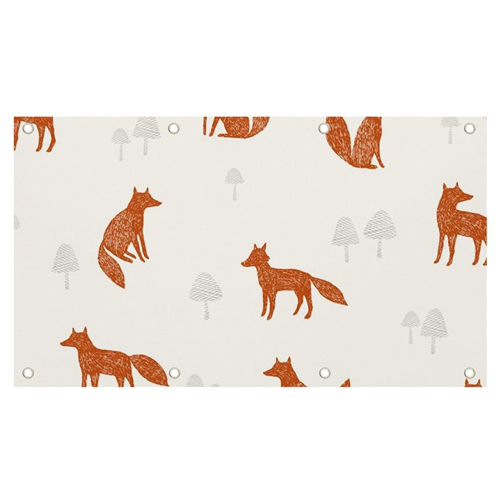 Fox Animal Wild Pattern Banner and Sign 7  x 4 