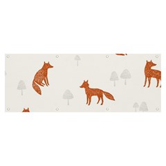 Fox Animal Wild Pattern Banner And Sign 8  X 3  by Ket1n9