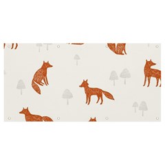 Fox Animal Wild Pattern Banner And Sign 8  X 4  by Ket1n9