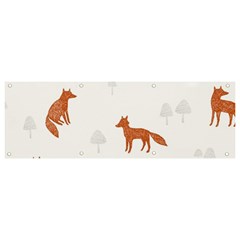 Fox Animal Wild Pattern Banner And Sign 9  X 3  by Ket1n9