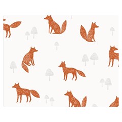 Fox Animal Wild Pattern Premium Plush Fleece Blanket (medium) by Ket1n9