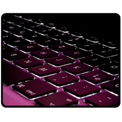 Computer Keyboard Two Sides Fleece Blanket (medium) by Ket1n9