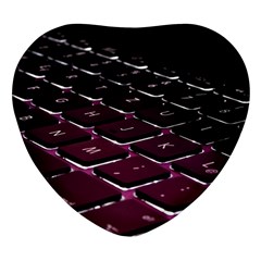 Computer Keyboard Heart Glass Fridge Magnet (4 Pack) by Ket1n9