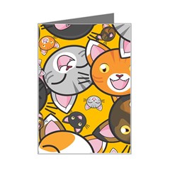 Cats-cute-kitty-kitties-kitten Mini Greeting Card by Ket1n9