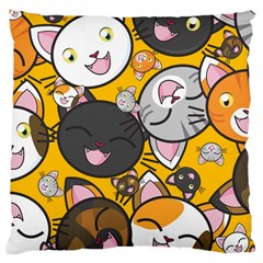 Cats-cute-kitty-kitties-kitten Large Cushion Case (two Sides) by Ket1n9