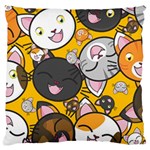 Cats-cute-kitty-kitties-kitten Large Cushion Case (Two Sides) Back