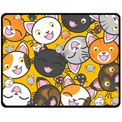 Cats-cute-kitty-kitties-kitten Two Sides Fleece Blanket (medium) by Ket1n9