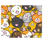 Cats-cute-kitty-kitties-kitten Two Sides Premium Plush Fleece Blanket (Medium) 60 x50  Blanket Back