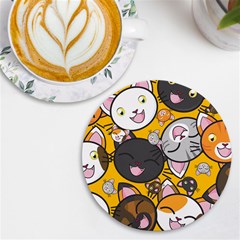 Cats-cute-kitty-kitties-kitten Uv Print Round Tile Coaster by Ket1n9