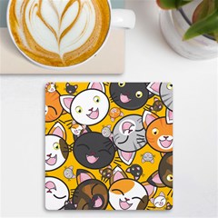 Cats-cute-kitty-kitties-kitten Uv Print Square Tile Coaster  by Ket1n9