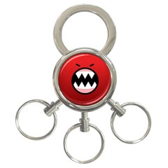 Funny Angry 3-ring Key Chain by Ket1n9