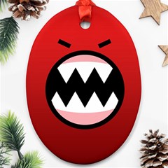 Funny Angry Oval Ornament (two Sides) by Ket1n9