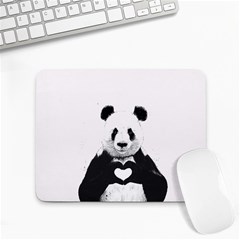 Panda Love Heart Small Mousepad by Ket1n9