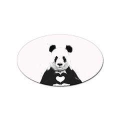 Panda Love Heart Sticker (oval) by Ket1n9