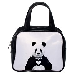 Panda Love Heart Classic Handbag (one Side) by Ket1n9