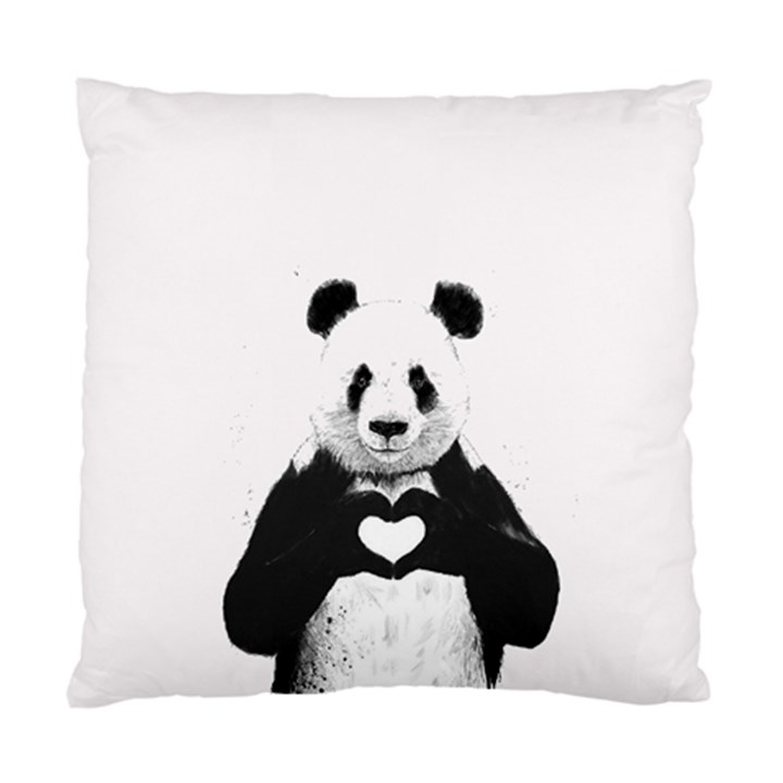 Panda Love Heart Standard Cushion Case (One Side)