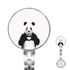 Panda Love Heart Stainless Steel Nurses Watch by Ket1n9