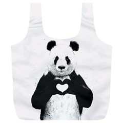 Panda Love Heart Full Print Recycle Bag (xl)