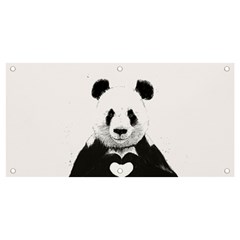 Panda Love Heart Banner And Sign 4  X 2  by Ket1n9