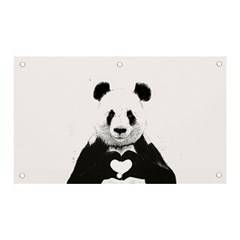 Panda Love Heart Banner And Sign 5  X 3  by Ket1n9