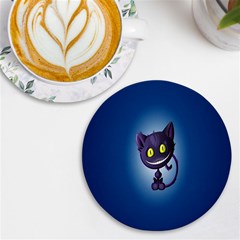 Cats Funny Uv Print Round Tile Coaster by Ket1n9