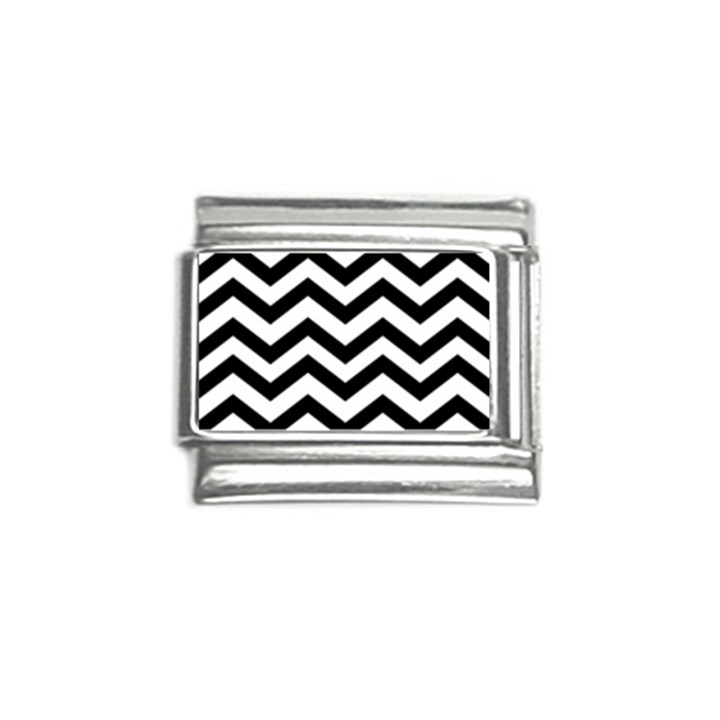 Black And White Chevron Italian Charm (9mm)