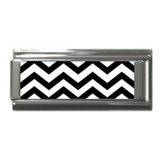 Black And White Chevron Superlink Italian Charm (9mm) by Ket1n9