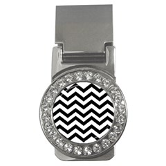 Black And White Chevron Money Clips (cz)  by Ket1n9