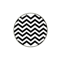 Black And White Chevron Hat Clip Ball Marker (4 Pack) by Ket1n9