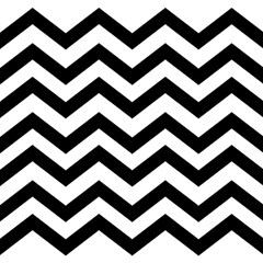 Black And White Chevron Play Mat (square) by Ket1n9