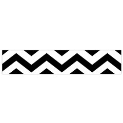 Black And White Chevron Small Premium Plush Fleece Scarf