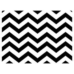 Black And White Chevron Two Sides Premium Plush Fleece Blanket (extra Small) by Ket1n9