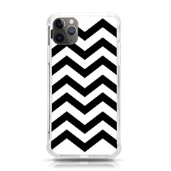 Black And White Chevron Iphone 11 Pro Max 6 5 Inch Tpu Uv Print Case by Ket1n9