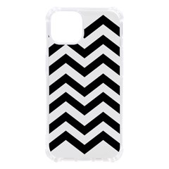 Black And White Chevron Iphone 13 Tpu Uv Print Case by Ket1n9