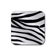 White Tiger Skin Rubber Coaster (square) by Ket1n9