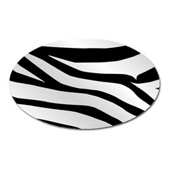 White Tiger Skin Oval Magnet by Ket1n9