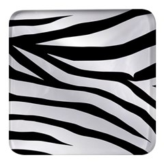 White Tiger Skin Square Glass Fridge Magnet (4 Pack) by Ket1n9