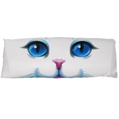 Cute White Cat Blue Eyes Face Body Pillow Case (dakimakura) by Ket1n9