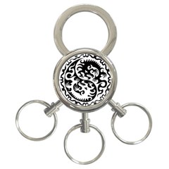 Ying Yang Tattoo 3-ring Key Chain by Ket1n9