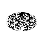 Ying Yang Tattoo Sticker (Oval) Front