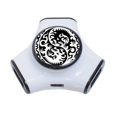 Ying Yang Tattoo 3-port Usb Hub by Ket1n9