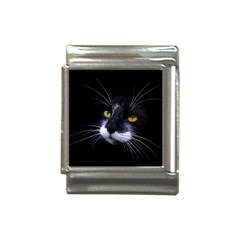 Face Black Cat Italian Charm (13mm)