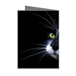 Face Black Cat Mini Greeting Card Right