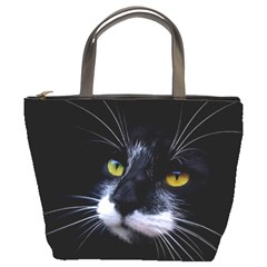 Face Black Cat Bucket Bag by Ket1n9