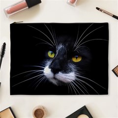 Face Black Cat Cosmetic Bag (xl) by Ket1n9