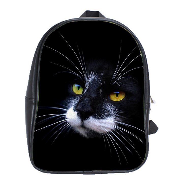 Face Black Cat School Bag (Large)